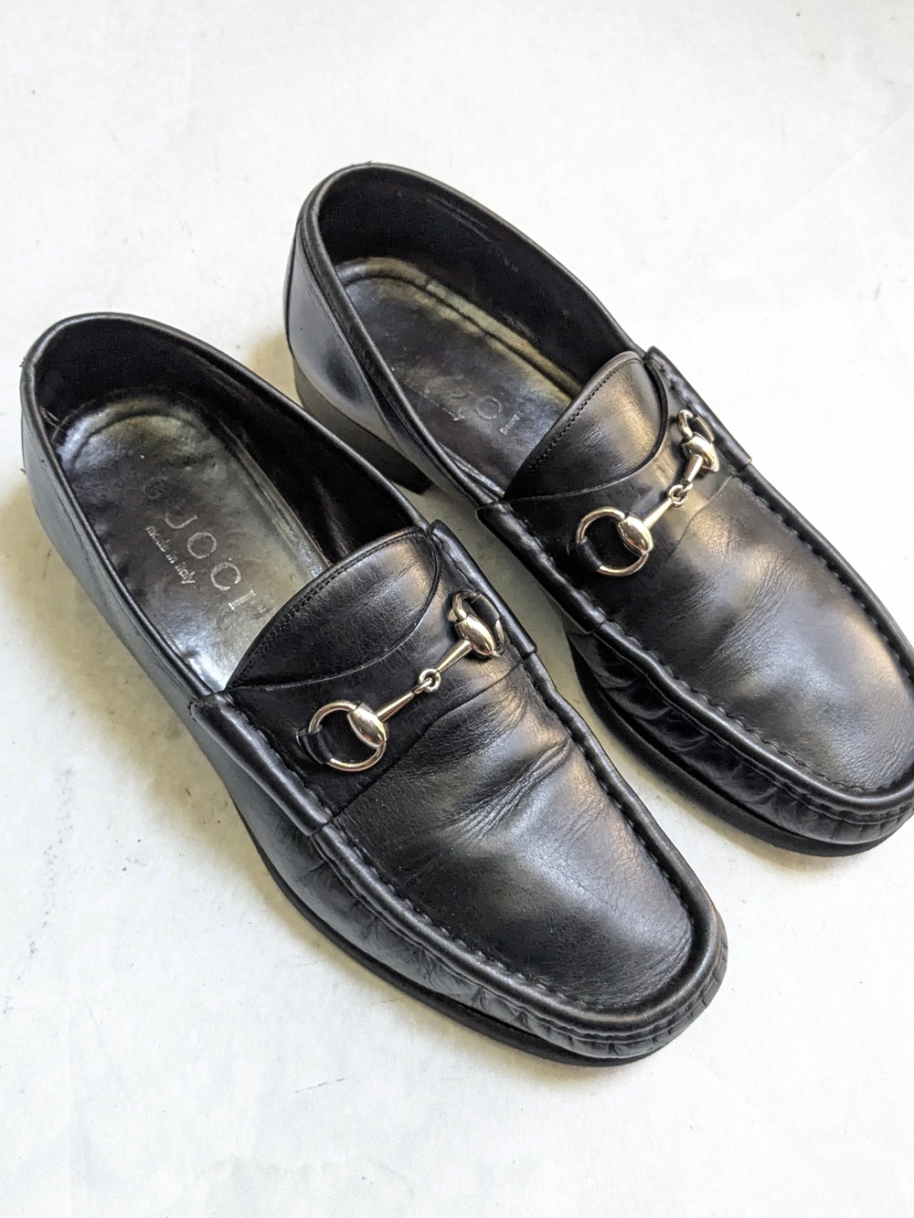 Black Leather Horsebit Loafers - Classic Men’s Dress Shoes US 10